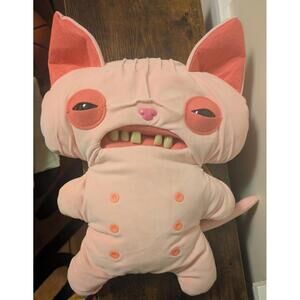 18” Fuggler BIGG FUGG Wrinkle McStinkles Hairless Cat Pink Plush BRAND NEW